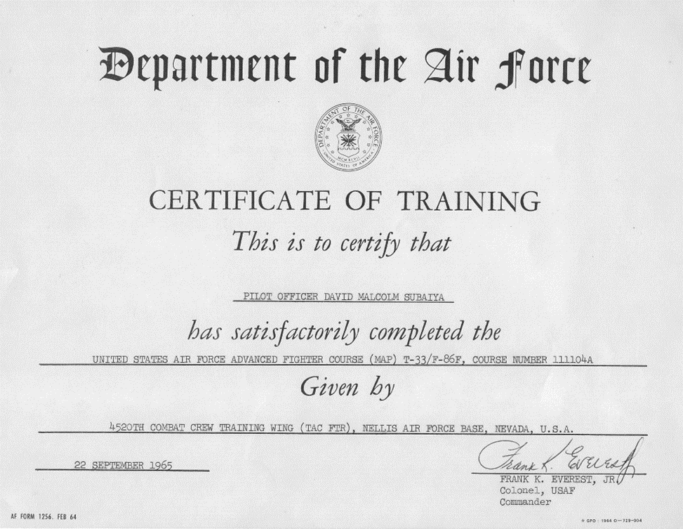 IAF USAF training
