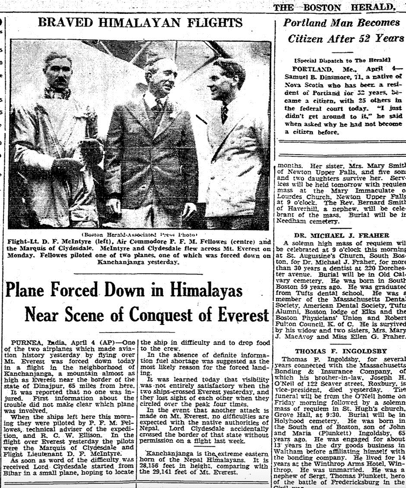 1933 Everest flight