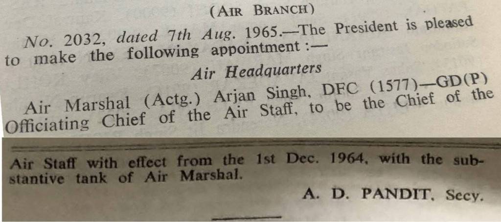 Chief Retirement dates