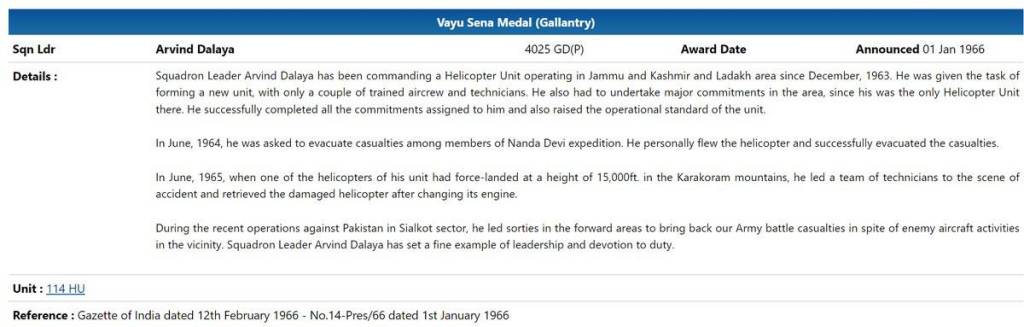 Air Vice Marshal Arvind Dalaya